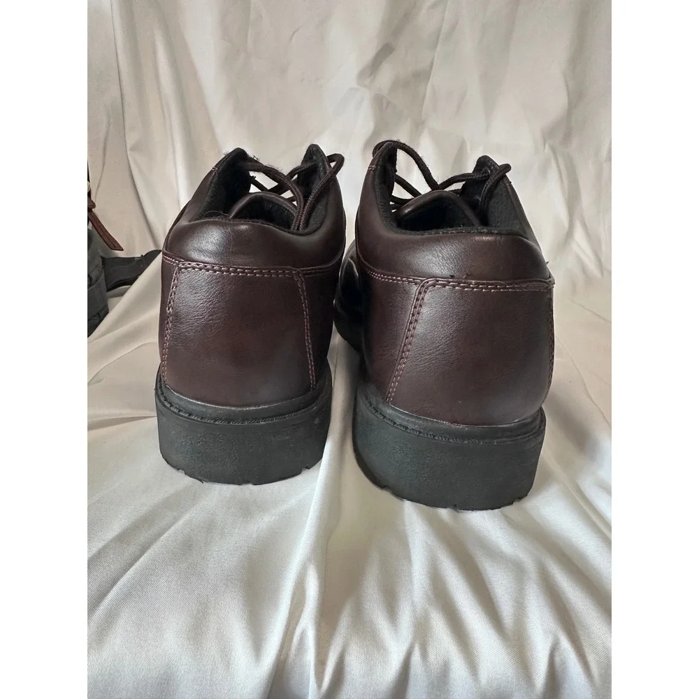 Lugz Oxford Work Shoes Mens 12 Brown Good Slip Resistant MSVYV-245‎